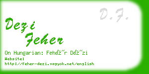 dezi feher business card